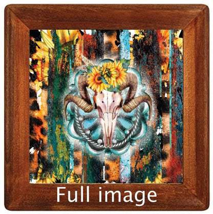 rams head bull sunflowers boho Tumbler