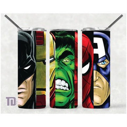 Batman iron man hulk spider man captain America Tumbler