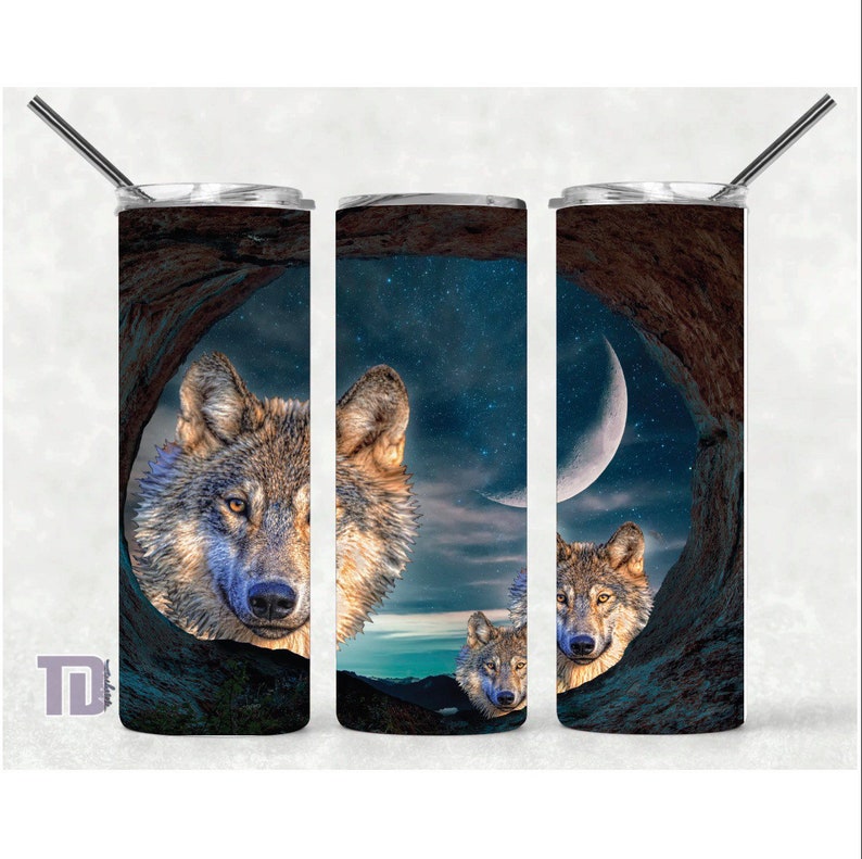 wolves wolf moon Tumbler