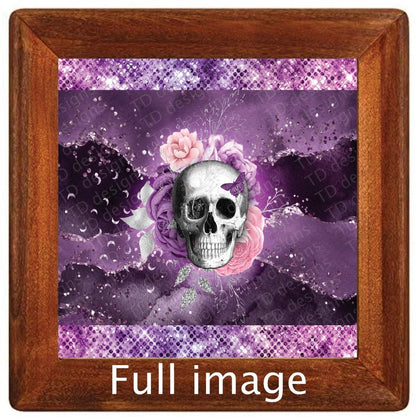 skull boho purple flower Tumbler