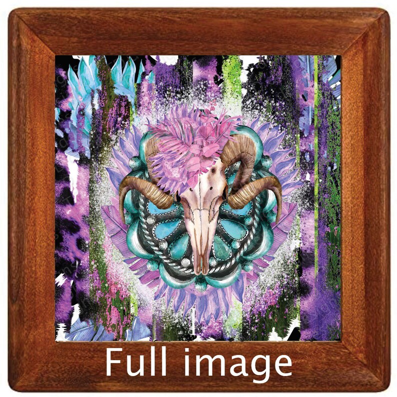 rams head floral boho skull Tumbler