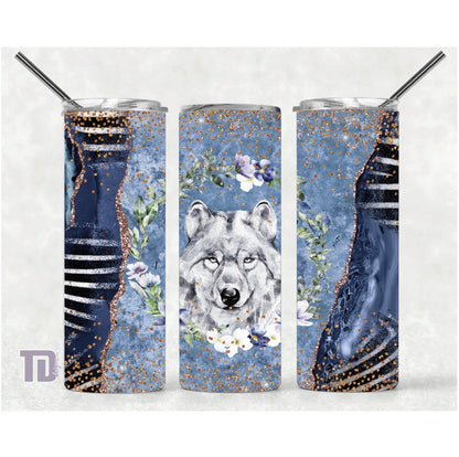 wolf blue Tumbler Skinny