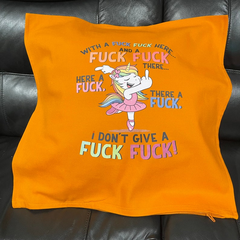 Fuck fuck unicorn cushion pillow cover case image 2