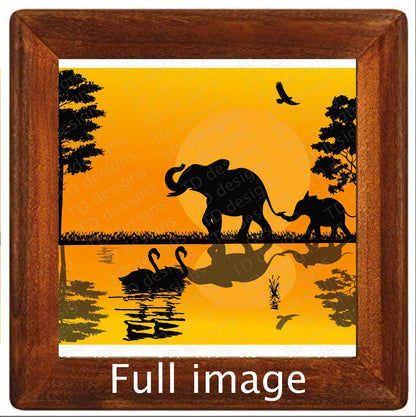 elephant sunset sunrise Tumbler