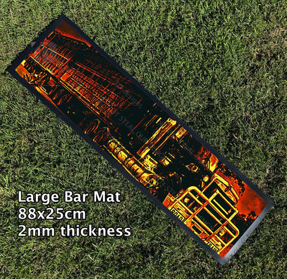 Road train truck prime mover cattle crates Bar Mat Runner