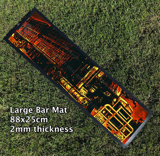 Road train truck prime mover cattle crates Bar Mat Runner