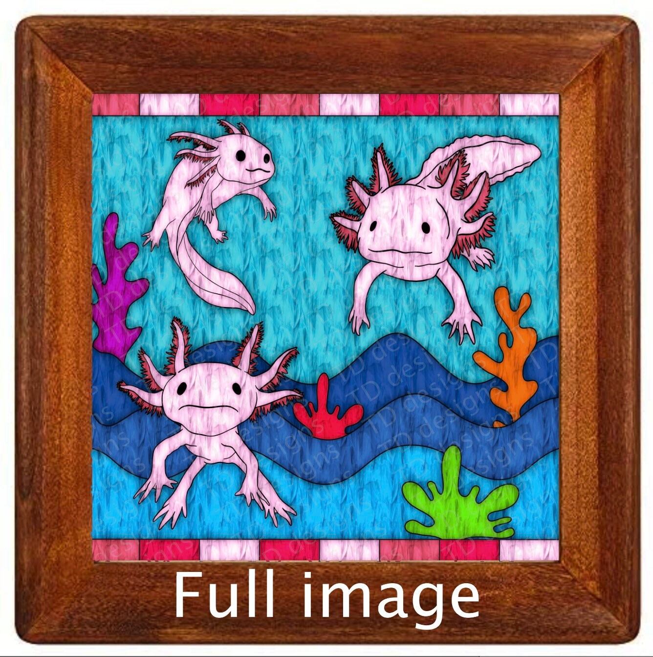 Axolotl stained glass Tumbler