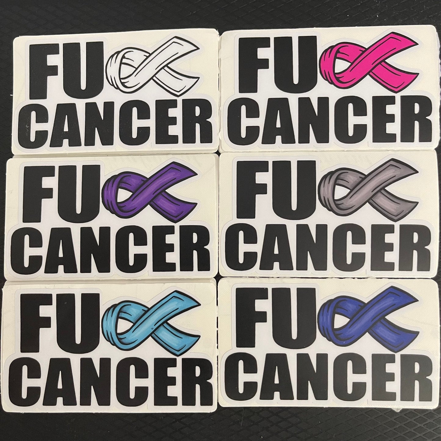 Fuck cancer ribbon decal sticker