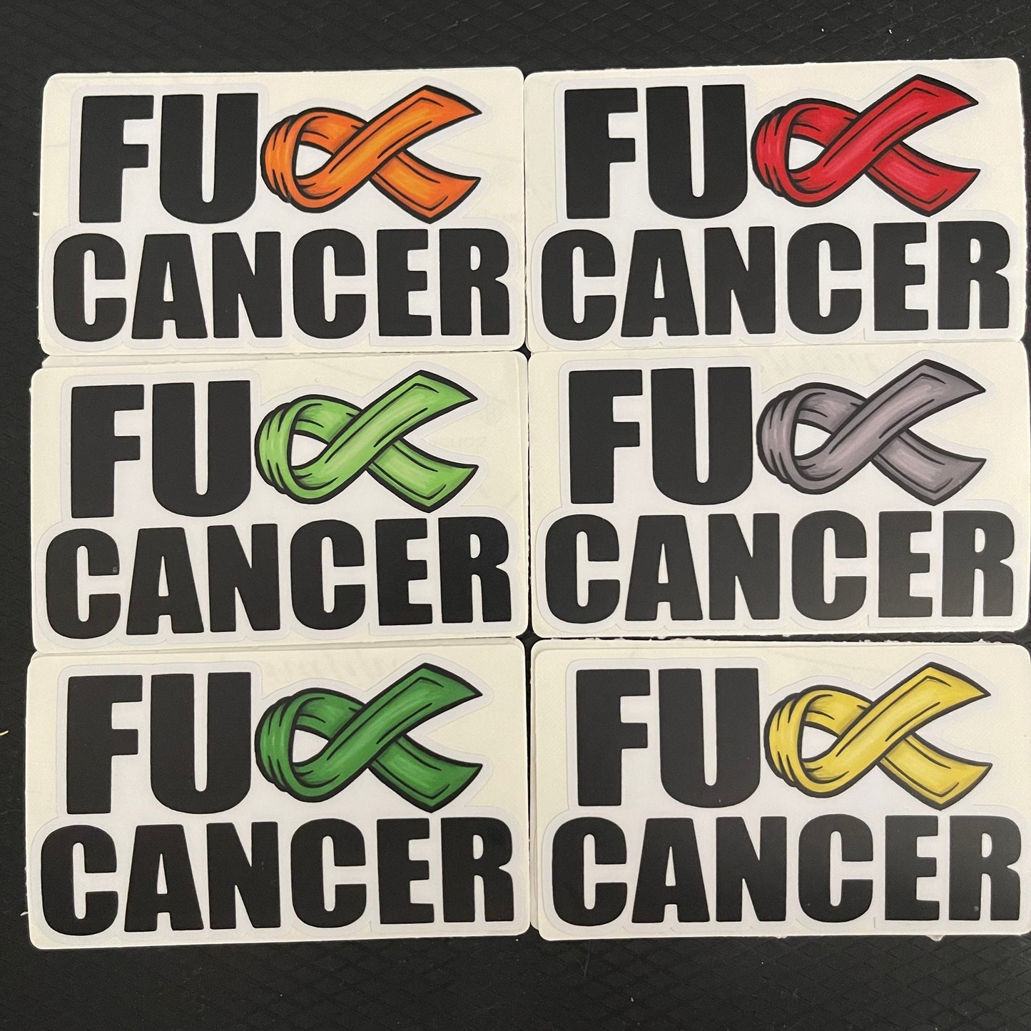 Fuck cancer ribbon decal sticker