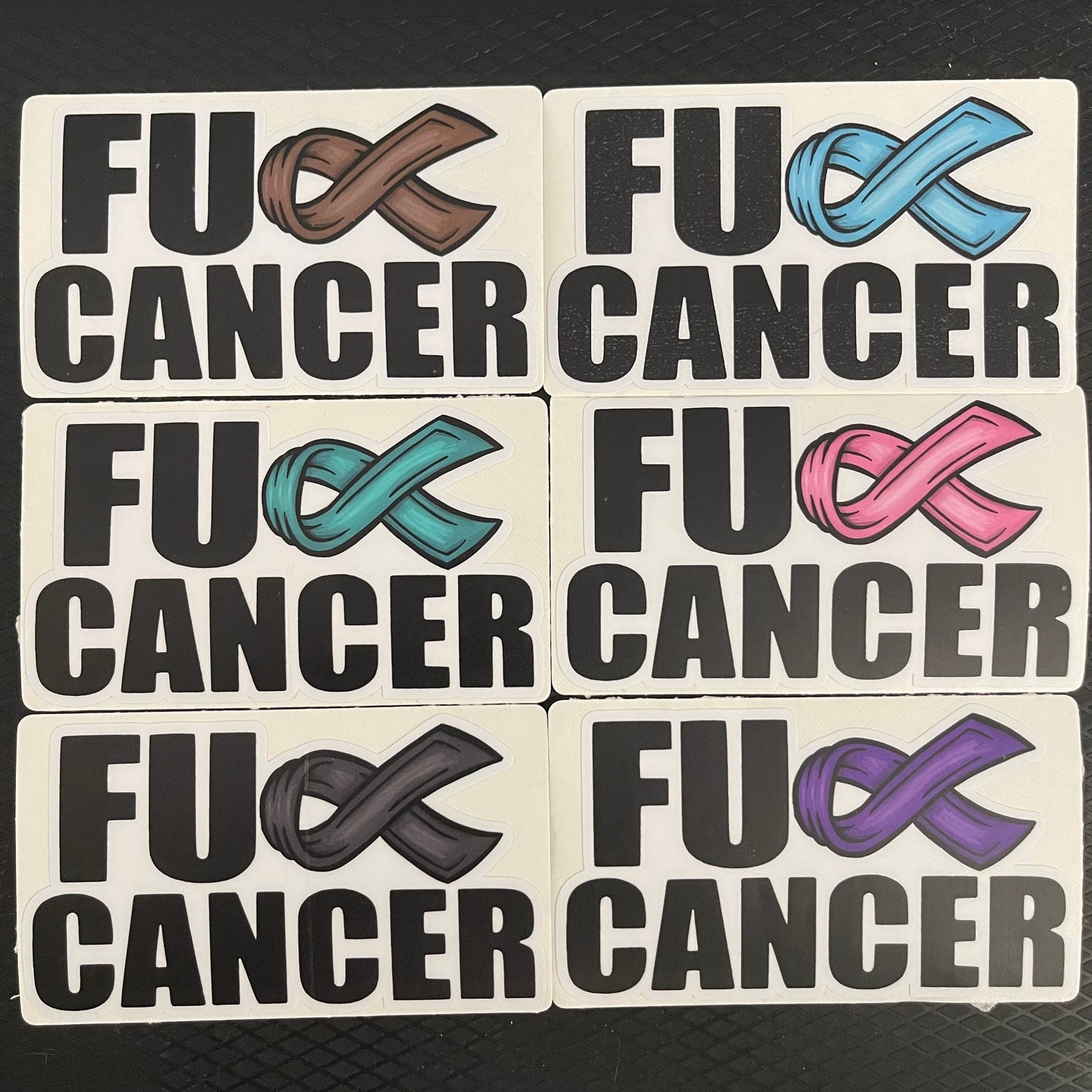 Fuck cancer ribbon decal sticker