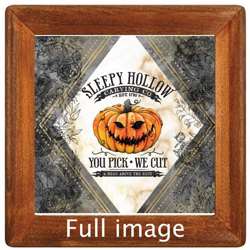 Pumpkin carving sleep hallow Halloween Tumbler