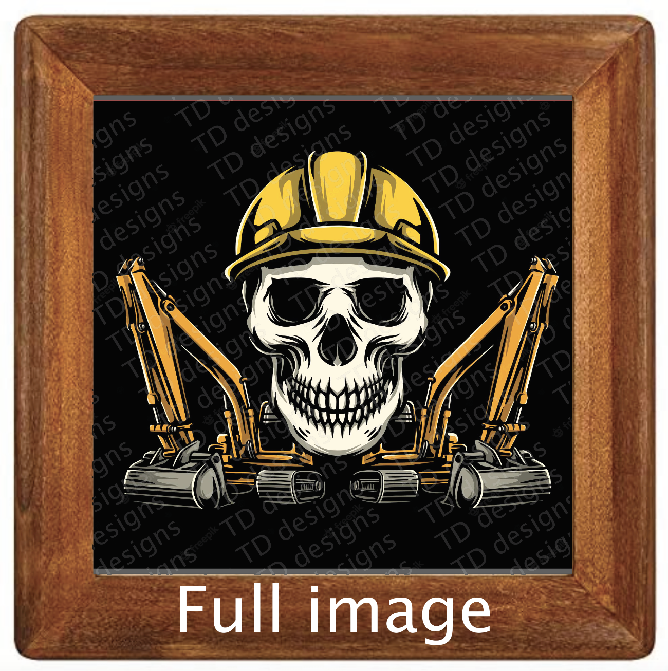 Mining excavator skull hard hat Tumbler