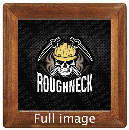 Roughneck rough neck skull hard hat oil coal mining mine Tumbler